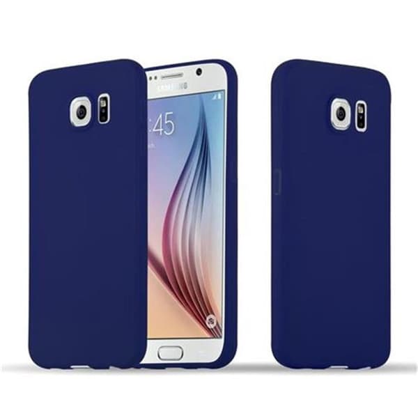 Skyddsfodral för Samsung Galaxy S6 CANDY MÖRKBLOMMA Stötsäker Silikon Blå