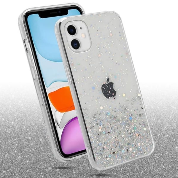 Fodral till Apple iPhone 11 PRO MAX Genomskinligt fodral med glitterfodral Skyddande silikon TPU Glitter paljetter