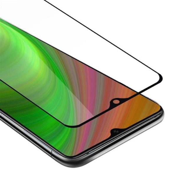 Helskärmsskydd för OnePlus 7T - CADORABO - Härdat härdat glas - Reptålig Transparent med svart