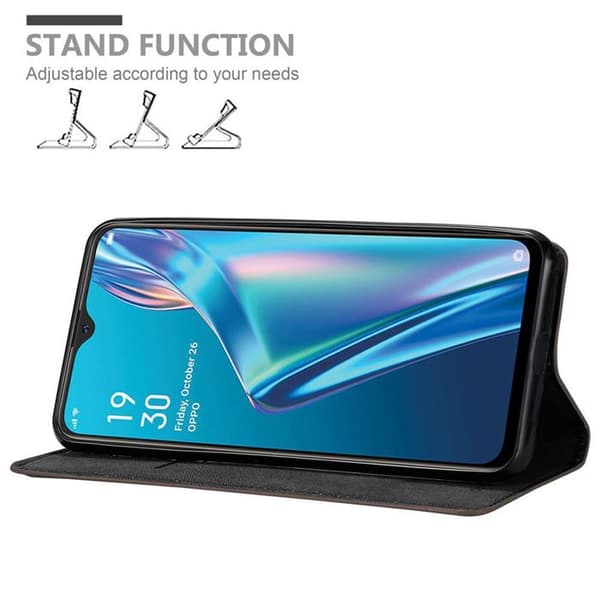 Fodral för Oppo A12 Skal i MÖRK BRUN brun