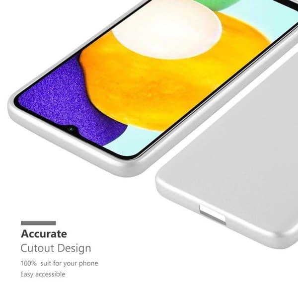 Skyddsfodral för Samsung Galaxy A13 5G Skyddsfodral i MATTSILVER Metallic Design Grå