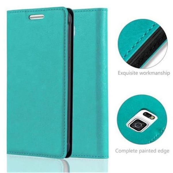 Samsung Galaxy ALPHA-fodral i OIL TURQUOISE från Cadorabo (INVISIBLE MAGNETIC CLOSURE Design) Fodral med fullständigt skydd