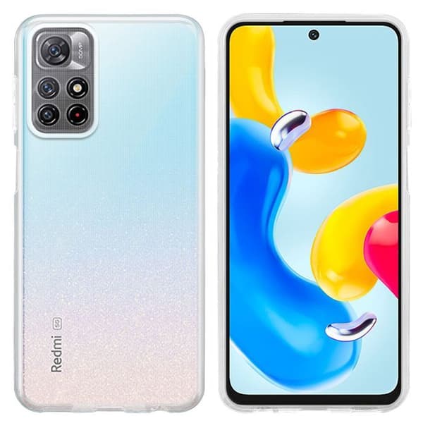 Transparent stötsäker silikonfodral för Redmi Note 11s 5G Vit