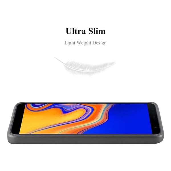Skyddsfodral för Samsung Galaxy J4 PLUS Skyddsfodral i MATTS GRÅ METALLISK design Grå
