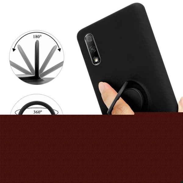 Fodral för Honor 9X i LIQUID BLACK Stötabsorberande skydd Svart