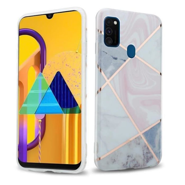 Etui för Huawei P20 LITE 2018 / NOVA 3E - CADORABO - Marmor Guld Vit Rosa Nr. 9 - Mjuk skal - IMD-design Or Blanc Rosé No. 9