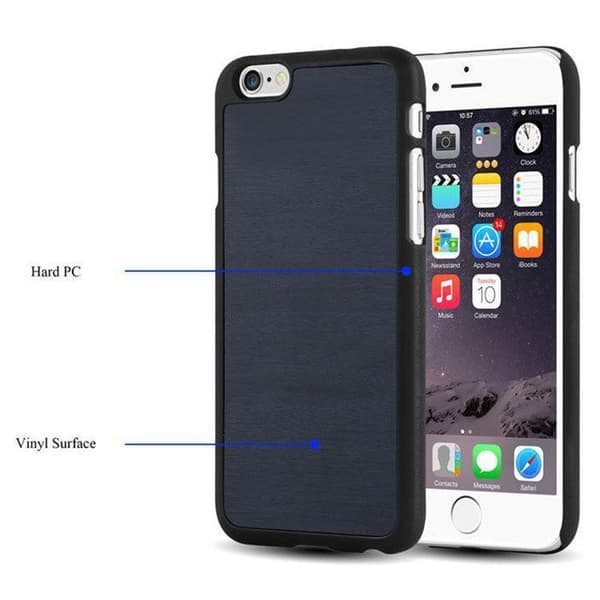 Hårdskal för iPhone 6 PLUS / 6S PLUS i WOODY BLÅ Träskydd med design Blå