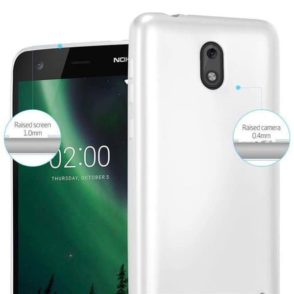 Skyddsskal för Nokia 2 2017 Skyddsskal i METALLISK SILVER Matt Design Grå