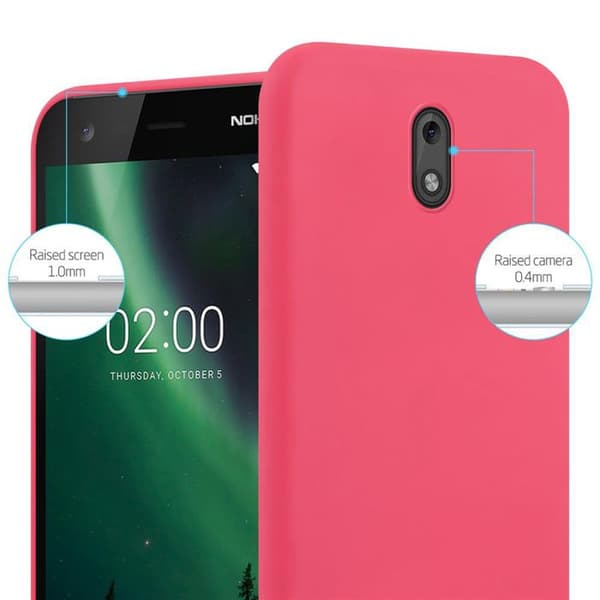 Skyddsfodral för Nokia 2 2017 CANDY RÖD Stötsäker Silikon Röd