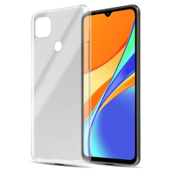 Transparent stötsäker silikonfodral för Xiaomi RedMi 9C Vit