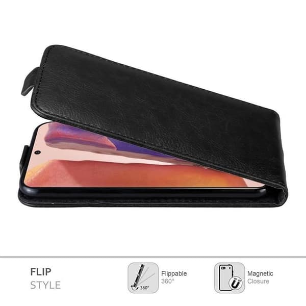 Etui för Samsung Galaxy NOTE 20 Flip Case i NATT SVART Skydd