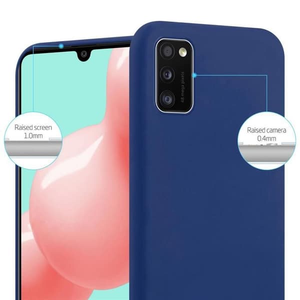 Skyddsfodral för Samsung Galaxy A41 CANDY MÖRKBLOMMA Stötskydd Silikon Blå