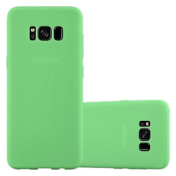 Samsung Galaxy S8 PLUS CANDY PASTELL GREEN Fodral Cadorabo DESIGN CANDY Cover TPU Silikonskydd Fodral Skal Ultra Slim Bumper