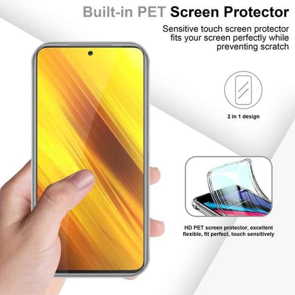 Transparent skydd för Xiaomi POCO X3 NFC, helskydd Vit