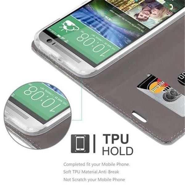 Skyddsfodral för HTC ONE M8 i LJUST GRÅ BRUN Stötskyddande Etui Grå