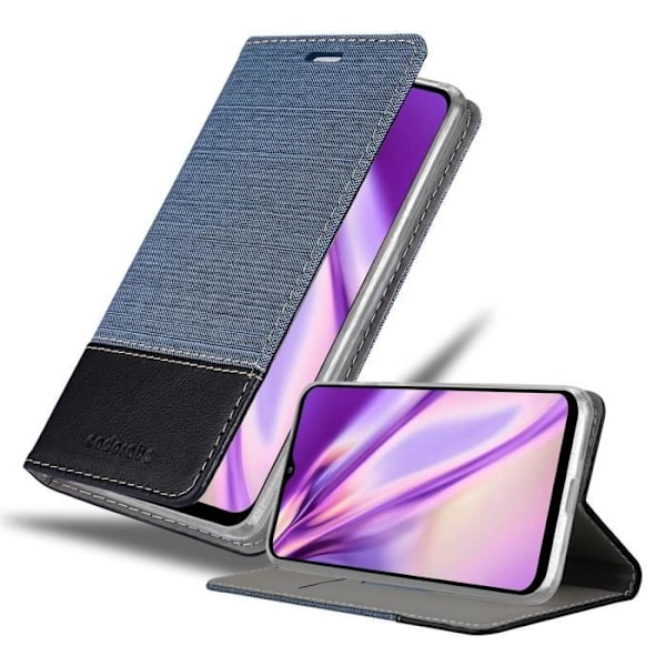 Fodral för Samsung Galaxy A12 / M12 Fodral i MÖRKBLÅ SVART Fodral Fodral Skyddsmagnetisk stängning Mörkblå, svart