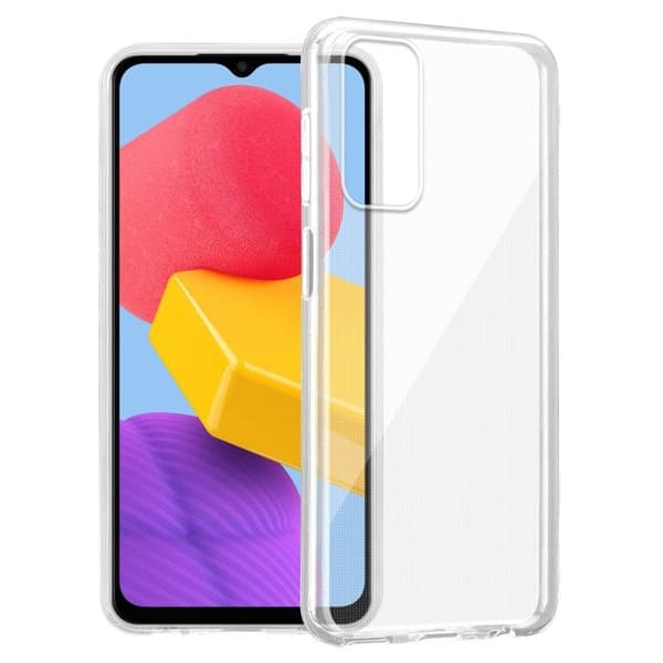 Transparent stötsäker silikonfodral för Samsung Galaxy M13 4G Vit