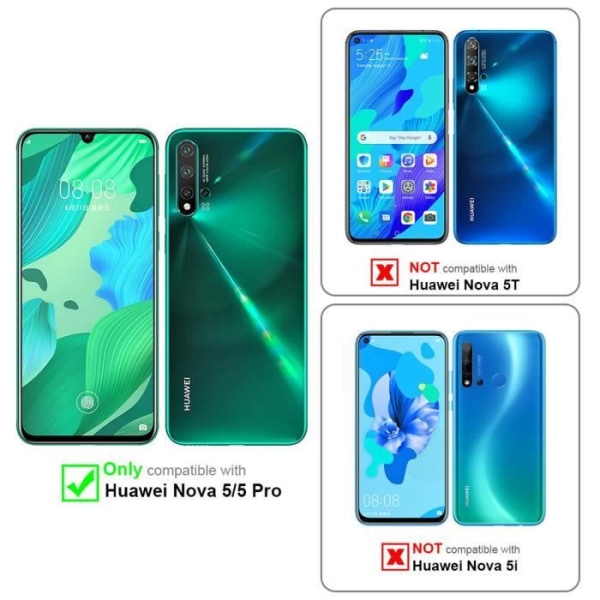 Fodral för Huawei NOVA 5 / 5 PRO i CANDY BLUE Cadorabo Cover Skyddande Silikon TPU Fodral