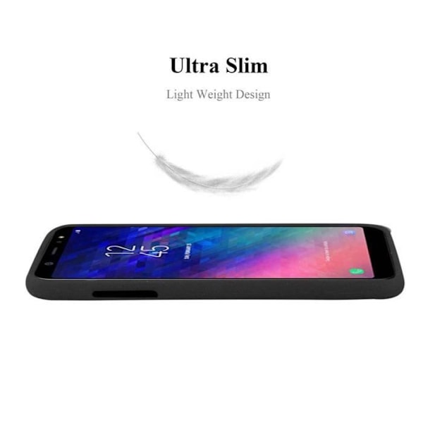 Coque - CADORABO - Samsung Galaxy A6 2018 - FROST NOIR - TPU - Skydd mot stötar FROST SVART