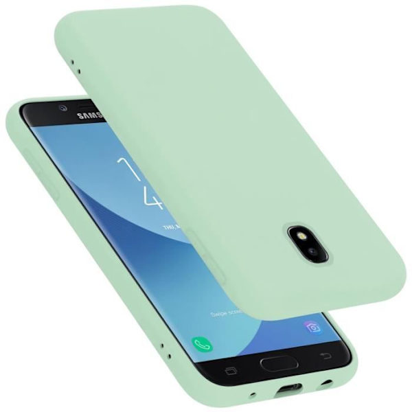 Fodral till Samsung Galaxy J7 2017 i LIQUID LIGHT GREEN Cadorabo Cover Silikon TPU