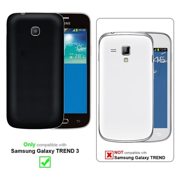 Transparent stötsäker silikonfodral för Samsung Galaxy TREND 3 Vit