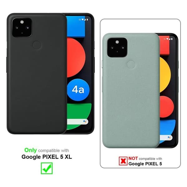 Transparent stötsäker silikonfodral för Google PIXEL 5 XL Vit