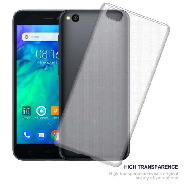 Transparent stötsäker silikonfodral för Xiaomi RedMi GO Vit