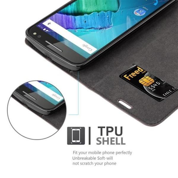 Cadorabo Fodral till Motorola MOTO X STYLE i KAFFEBRUNT