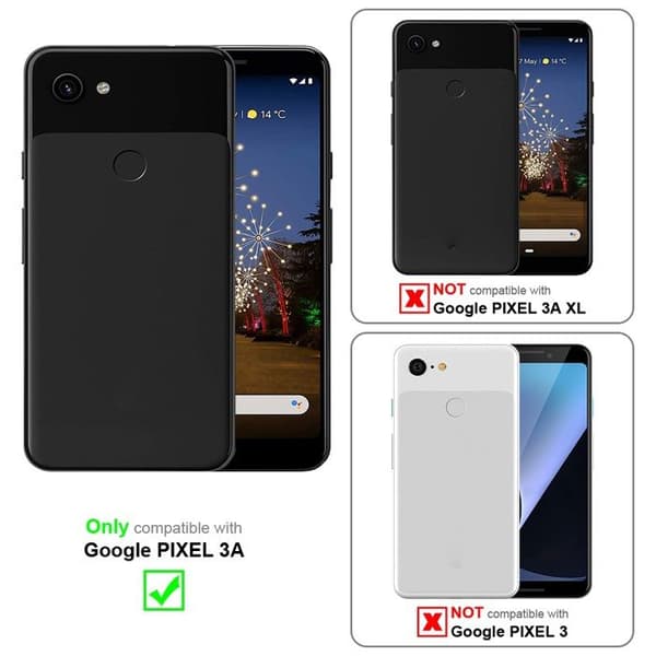 Transparent stötsäker silikonfodral för Google PIXEL 3A Vit
