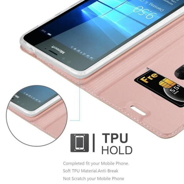 Cadorabo Fodral till Nokia Lumia 950 i CLASSY ROSÉ GULD