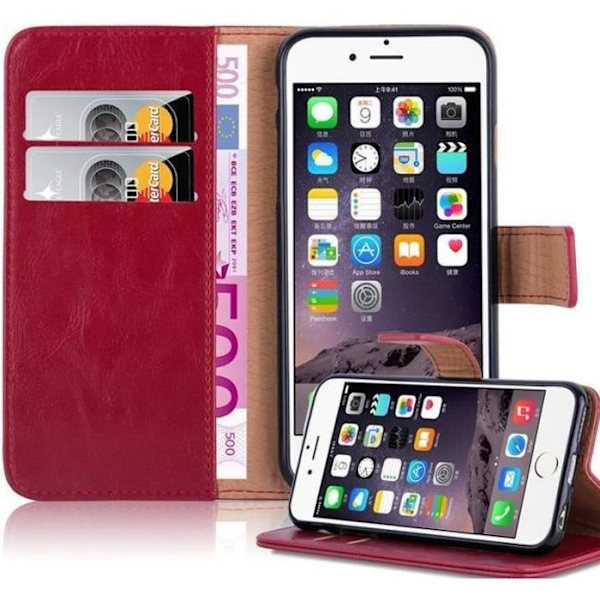 Apple iPhone 6 PLUS-fodral - iPhone 6S PLUS i KÖRSBÄRSRÖTT från Cadorabo (LYXIG Design) Helt skyddsfodral med flipflik