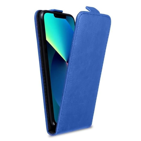 Coque - CADORABO - Apple iPhone 13 MINI - Släta konstläder - Ljusblå - Flip-skydd HIMLABLÅT