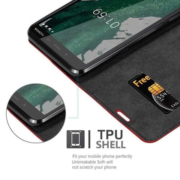 Fodral för Nokia 1 PLUS Skal i RÖD ÄPPLE Röd