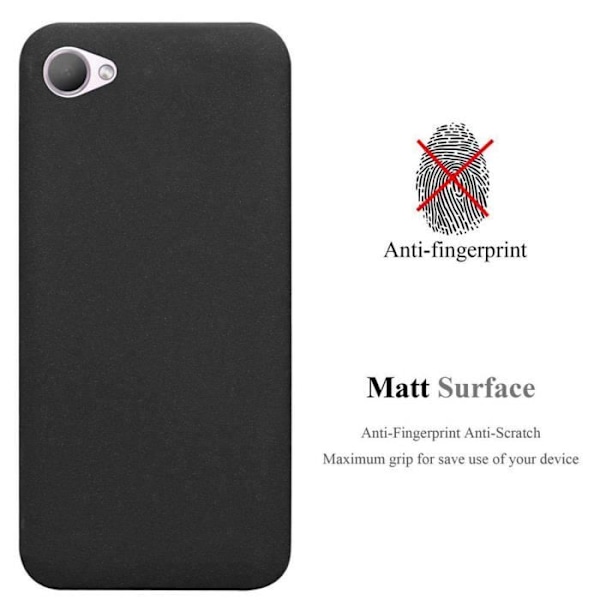 Coque - CADORABO - HTC Desire 12 - Skydd av silikon TPU - Tunn design - Färg Frost Svart Frost Svart