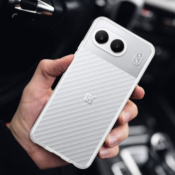 Transparent stötsäker silikonfodral för OnePlus Nord 4 5G Vit