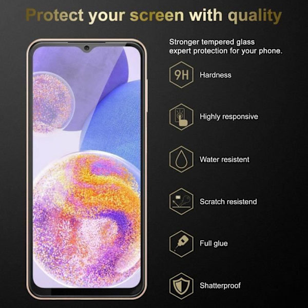 Cadorabo skyddsglas för Samsung Galaxy A23 4G i HÖGT TRANSPARENT härdat härdat skärmglas