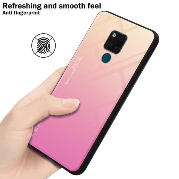 Fodral för Huawei MATE 20 i GUL - ROSA Stötsäker Bicolor design Svart