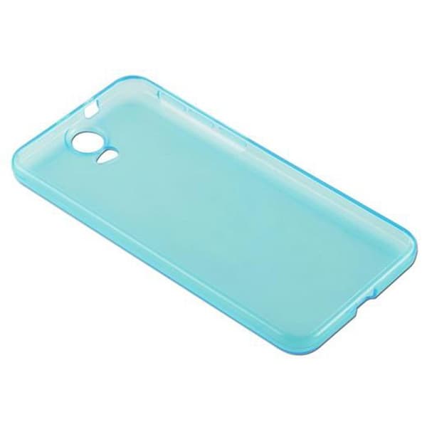 Skyddsfodral för HTC ONE E9 Transparent Silikon Etui Case Cover Blå