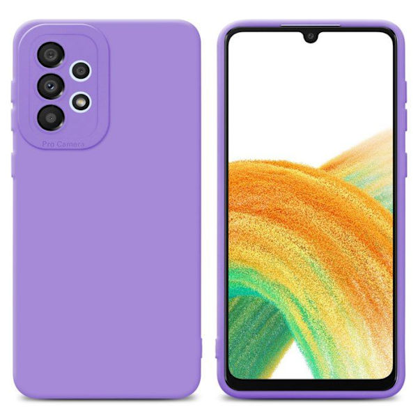 Fodral till Samsung Galaxy A33 5G i LJUSLILA FLUID Fodral med flexibelt TPU silikonskydd Lila