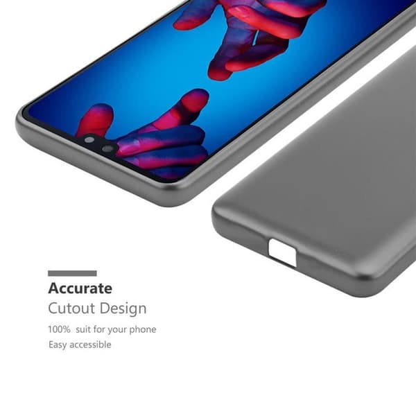 Skyddsfodral för Huawei P20 Skyddsfodral i MATTS GRÅ METALLISK design Grå