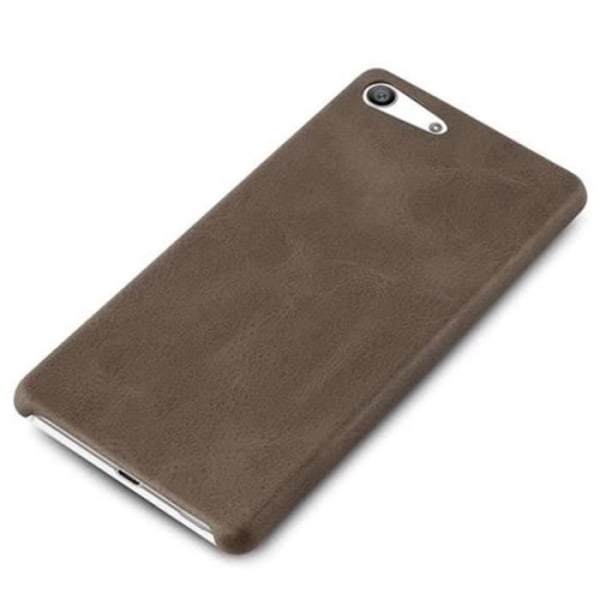 Sony Xperia M5 Fodral < Faux Leather Hard Cover – Bumper Case Fodral i BRUN-VINTAGE