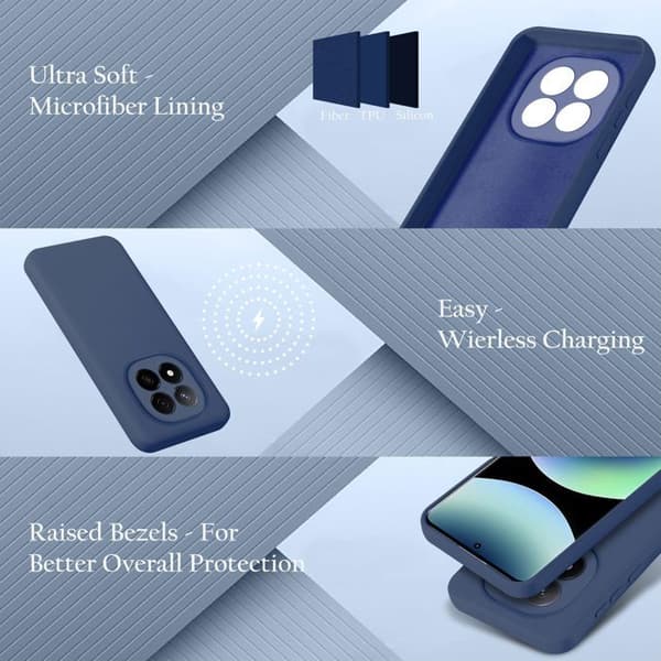 Skyddsskal för Xiaomi Redmi Note 14 Pro Plus 5G Stötabsorberande i LIQUID BLUE Blå
