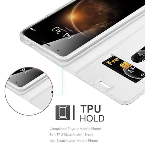Cadorabo Fodral till Huawei G7 PLUS - G8 - GX8 i KLASSIGT SILVER