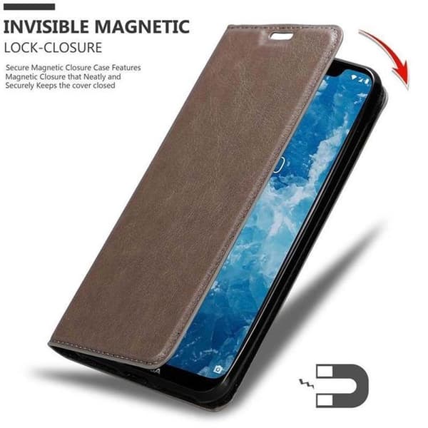 Fodral för Nokia 7.1 PLUS / X7 Skal i MÖRK BRUN brun