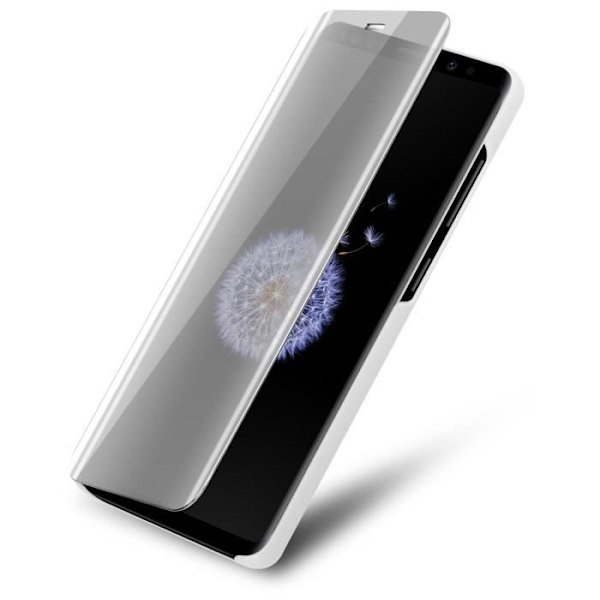 Coque - CADORABO - Samsung Galaxy S9 PLUS - Clear View - Silver - 360 graders skydd Pengar