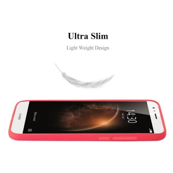 Cadorabo Fodral fungerar med Huawei G7 PLUS - G8 - GX8 i FROST RED - Stötsäker och reptålig TPU silikonskydd - Ultratunt