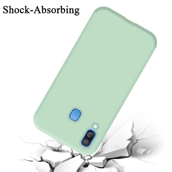 Coque - CADORABO - Samsung Galaxy A40 - LIQUID LIGHT GREEN - Silikon TPU - Stötskydd VÄTSKA LJUSGRÖN