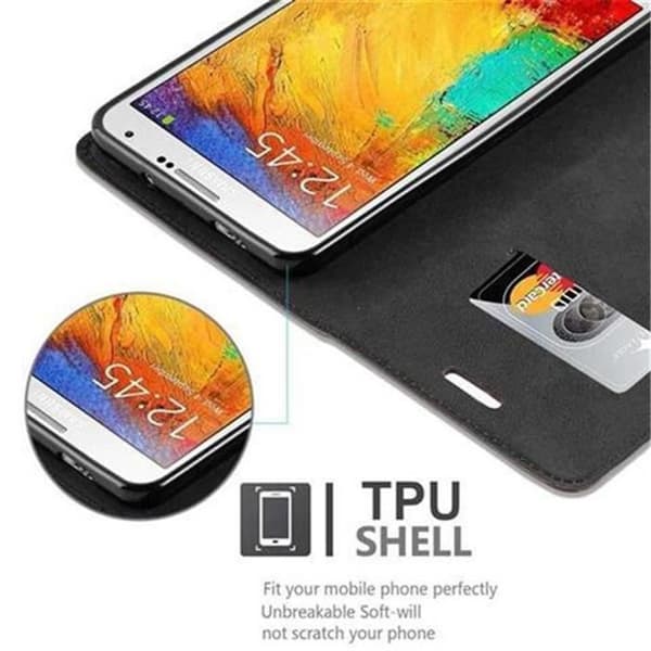 Etui för Samsung Galaxy NOTE 3 Fodral i MÖRK BRUN brun
