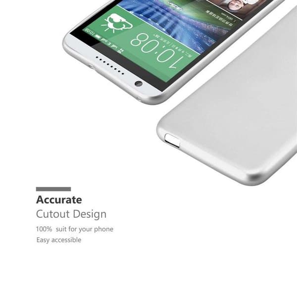Skyddsfodral för HTC Desire 820 Skyddsfodral i MATTE SILVER Metallic Design Grå