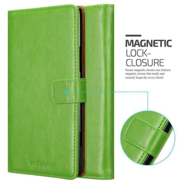 Coque för Nokia Lumia 1520 - CADORABO - Similläder - Grön - Ställfunktion - Fullständigt skydd GRÖN